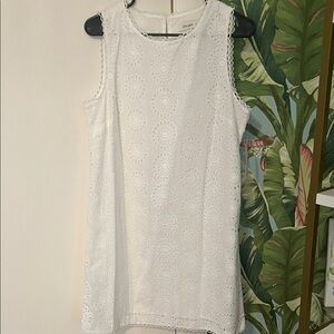 Chic White Eyelet Mini Dress